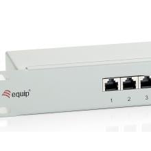 Patch panel 16 puertos CAT6 apantallado gris