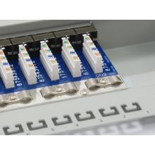 Patch panel 16 puertos CAT6 apantallado gris