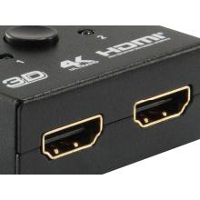 Adaptador/selector HDMI Equip 2 entradas 1 salida (reversible)