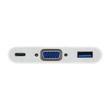 Adaptador Equip USB tipo C a 1xVGA hembra, 1xUSB-A 3.0, 1xUSB-C PD 60W