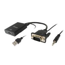 Adaptador Equip VGA Macho a HDMI hembra con Audio