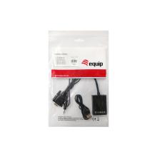 Adaptador Equip VGA Macho a HDMI hembra con Audio