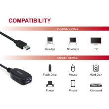 Cable extensor Equip USB-A 3.0 macho/hembra activo 10m negro