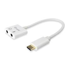 Adaptador Equip USB tipo C a 2xJACK 3.5mm (auricular y micrófono)