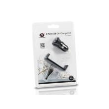 Cargador coche Conceptronic 5V 2xUSB + soporte móvil