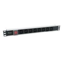 Regleta alimentacion Equip rack 19" 1U 8 tomas IEC C13 cable1.8m IEC C14