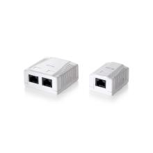 Roseta de superficie Cat5E con 2 hembras RJ45