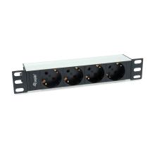 Regleta alimentación Equip rack 10" 1U 4 tomas shucko 1.5m