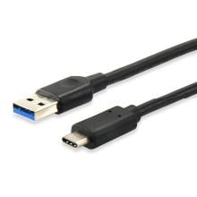 Cable Equip USB-A 3.1 macho a USB tipo C macho 1m 3A negro