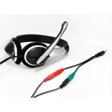 Adaptador de audio Equip 1x jack 3.5mm macho a 2x jack 3.5mm hembra
