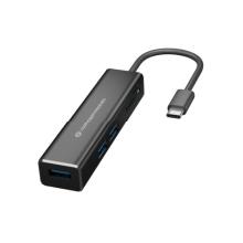 Hub USB tipo C Conceptronic 3p. USB 3.0 lector de tarjetas