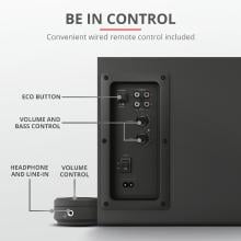 Altavoces Trust 2.1 Yuri 60W RMS negro