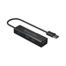 Hub Conceptronic 4 puertos USB 3.0 + adaptador USB tipo C