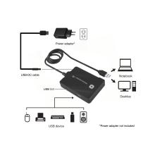 Hub USB 3.0 Conceptronic 4 puertos cable 90cm