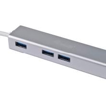 Adaptador Equip tipo C a 3xUSB-A 3.0 1xRJ45 gigabit