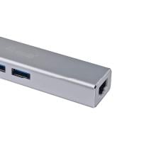 Adaptador Equip tipo C a 3xUSB-A 3.0 1xRJ45 gigabit