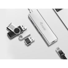 Adaptador Equip tipo C a 3xUSB-A 3.0 1xRJ45 gigabit