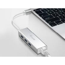 Adaptador Equip tipo C a 3xUSB-A 3.0 1xRJ45 gigabit