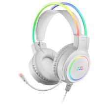 Auriculares Mars Gaming MHRGB 3.5mm RGB blanco