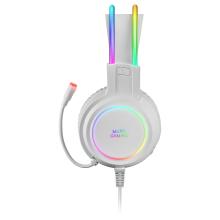 Auriculares Mars Gaming MHRGB 3.5mm RGB blanco