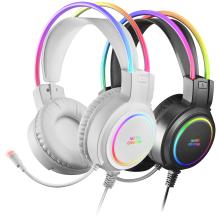 Auriculares Mars Gaming MHRGB 3.5mm RGB blanco