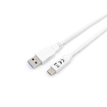 Cable Equip USB-A 3.2 macho a USB tipo C macho transferencia 5G 3A 2M blanco