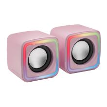 Altavoces 2.0 Mars Gaming MSCUBE 8W RMS RGB rosa