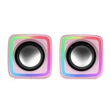 Altavoces 2.0 Mars Gaming MSCUBE 8W RMS RGB rosa