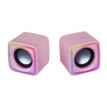 Altavoces 2.0 Mars Gaming MSCUBE 8W RMS RGB rosa