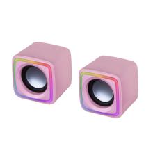 Altavoces 2.0 Mars Gaming MSCUBE 8W RMS RGB rosa