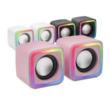 Altavoces 2.0 Mars Gaming MSCUBE 8W RMS RGB rosa