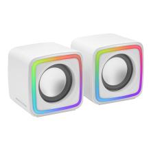Altavoces 2.0 Mars Gaming MSCUBEW 8W RGB blanco