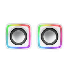 Altavoces 2.0 Mars Gaming MSCUBEW 8W RGB blanco