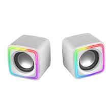 Altavoces 2.0 Mars Gaming MSCUBEW 8W RGB blanco