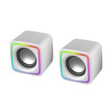 Altavoces 2.0 Mars Gaming MSCUBEW 8W RGB blanco