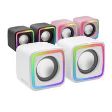 Altavoces 2.0 Mars Gaming MSCUBEW 8W RGB blanco