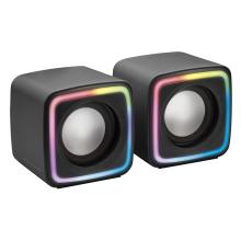 ALTAVOCES 2.0 MARS GAMING MSCUBE 8W RMS RGB NEGRO
