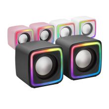 ALTAVOCES 2.0 MARS GAMING MSCUBE 8W RMS RGB NEGRO