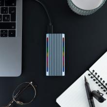 Caja externa Tooq SHINOBI M.2 NGFF Y NVME USB A RGB