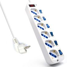 Regleta Ewent EW3932-5M 6 tomas interruptores 5m blanca