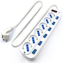 Regleta Ewent EW3932-5M 6 tomas interruptores 5m blanca