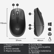 Ratón inalámbrico Logitech M190 negro