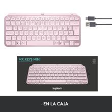 Teclado Logitech MX Keys mini rosa