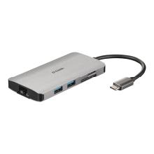 Adaptador USB tipo C D-LINK DUB-M810 1xHDMI 4K 1xUSB-C Pd 100w Thunderbolt 3 3xUSB-A 3.0 1xRj45 Lector De Tarjetas
