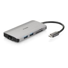 Adaptador USB tipo C D-LINK DUB-M810 1xHDMI 4K 1xUSB-C Pd 100w Thunderbolt 3 3xUSB-A 3.0 1xRj45 Lector De Tarjetas