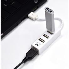 Hub USB 2.0 Ewent EW1122 4 puertos blanco