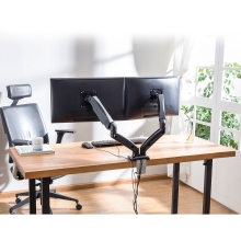 Soporte de mesa Ewent EW116 para 13" a 27" 2 pantallas brazos de gas