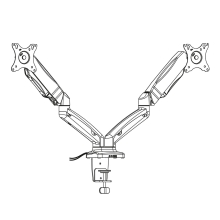 Soporte de mesa Ewent EW116 para 13" a 27" 2 pantallas brazos de gas