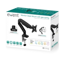 Soporte de mesa Ewent EW115 13" a 27" con brazo de gas negro