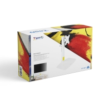 Soporte de mesa TooQ DB1127TN-W 17" a 27" regulable con peana blanco